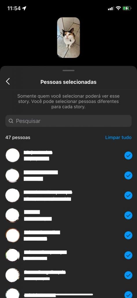 How to permanently edit Instagram Selected People list