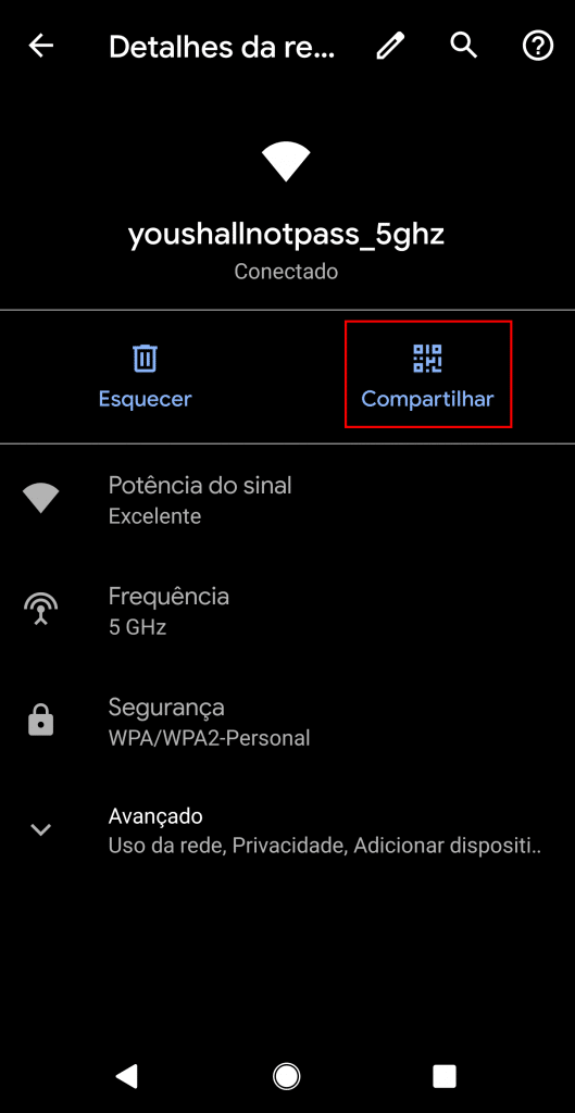 How to share WiFi password on Android