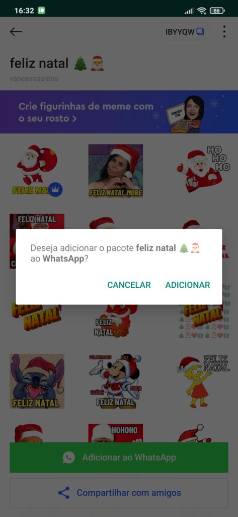 WhatsApp: learn to download and send Christmas stickers